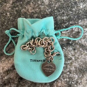 Tiffany & Co. Silver Heart Charm Bracelet